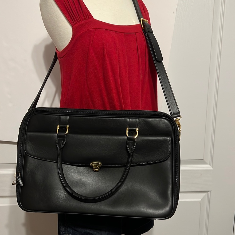Montblanc leather laptop bag